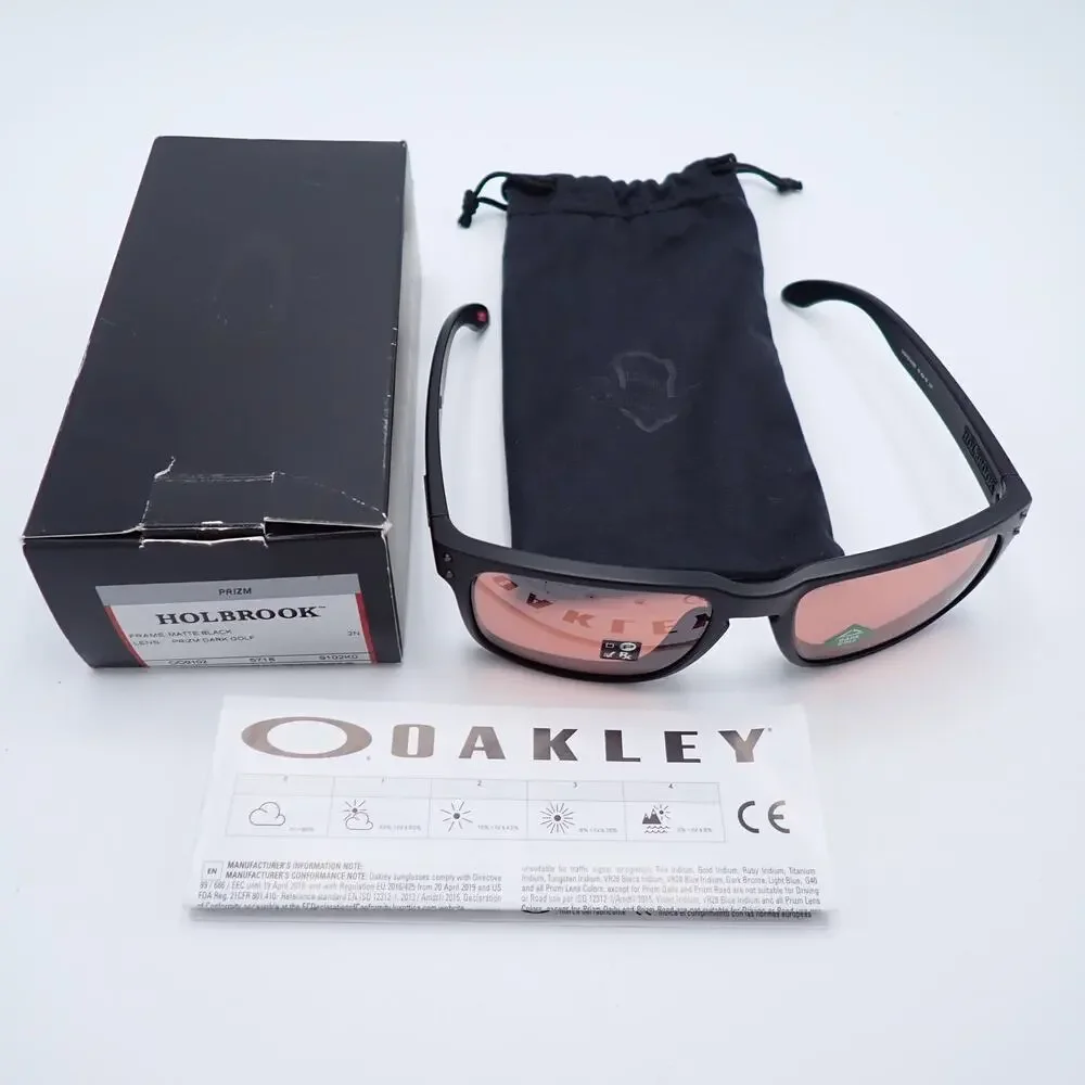 Oakley Holbrook OO9102-K055 Prizm Dark Golf Sunglasses Matte Black